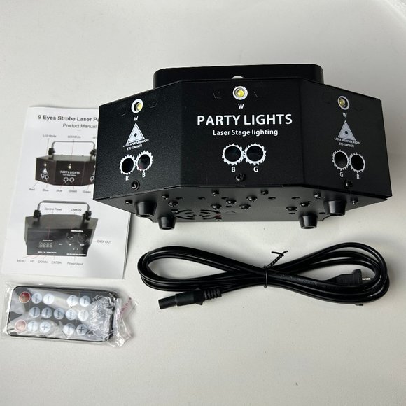 New Party Lights 9 Lens Laser Stage Light - Picture 3 of 10